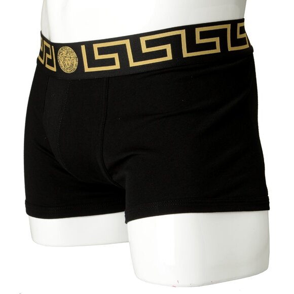Versace Men's Black/Gold Low Rise Trunk Underwear Versace Sz 7 US XL IT 54 - Picture 2 of 6